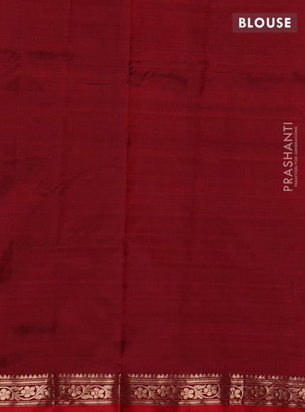 Violet & Red Banarasi Katan Silk Saree - Zari Butta