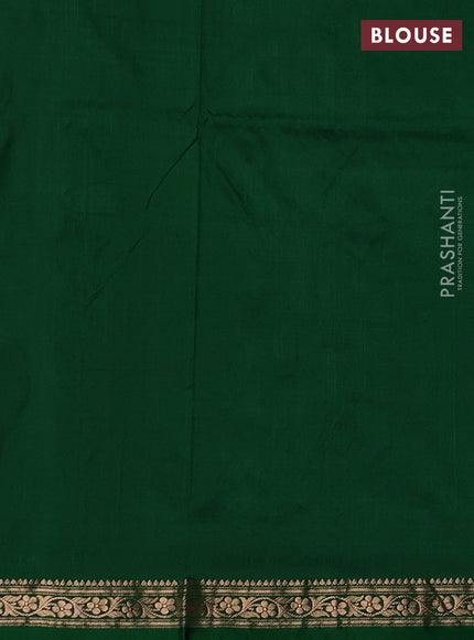 Pink & Green Banarasi Katan Silk Saree - Zari Butta