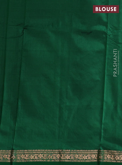 Purple & Green Banarasi Katan Silk Saree - Zari Butta
