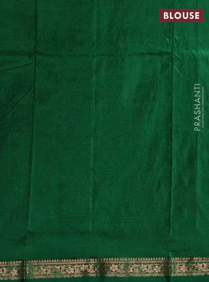 Yellow & Green Banarasi Katan Silk Saree - Zari Butta