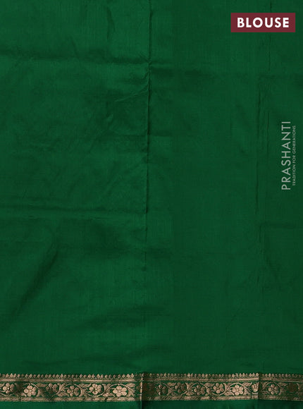 Yellow & Green Banarasi Katan Silk Saree - Zari Butta