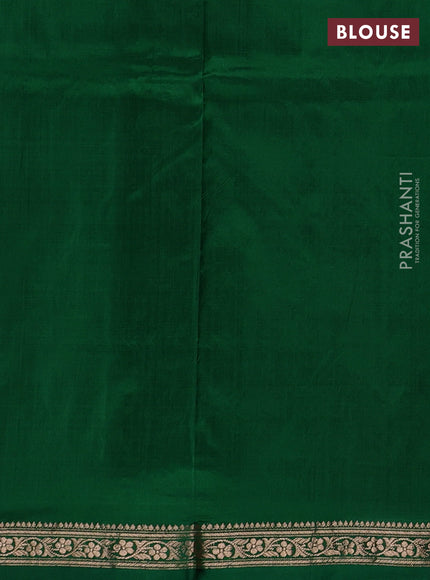 Pink & Green Banarasi Katan Silk Saree - Zari Butta