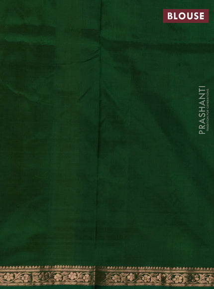 Yellow & Green Banarasi Katan Silk Saree - Zari Butta