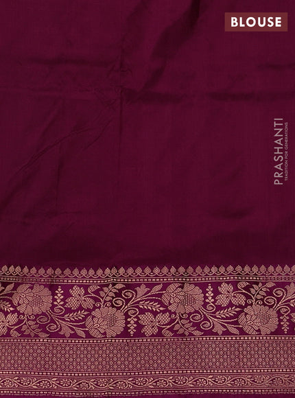 Pastel Pink & Purple Banarasi Katan Silk Saree - Zari Butta