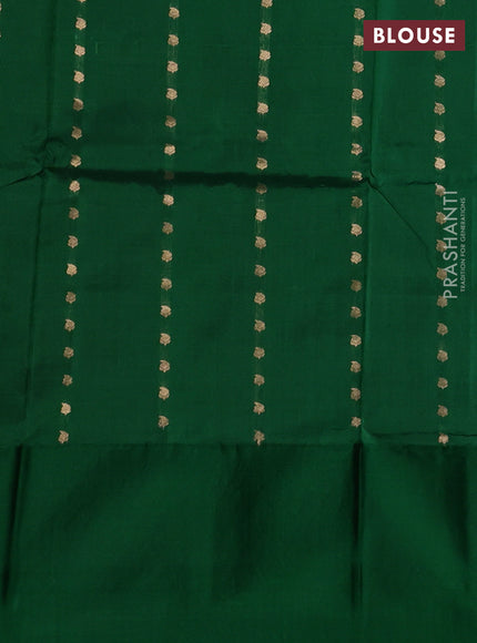 Red & Green Banarasi Katan Silk Saree - Zari Butta