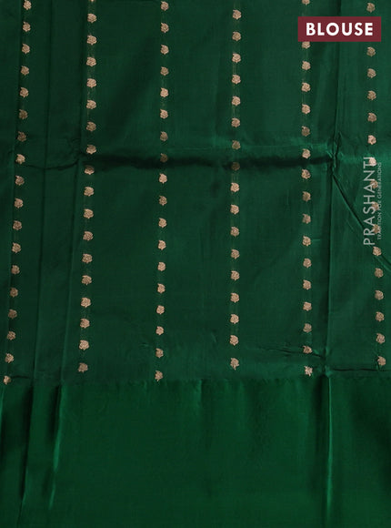 Pink & Green Banarasi Katan Silk Saree - Zari Butta