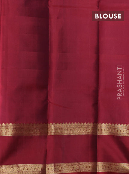 Pastel Purple & Maroon Pure Kanchipuram Silk - Zari Butta