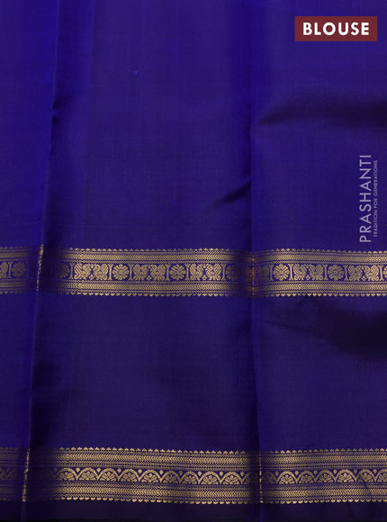 Blue Pure Kanchipuram Silk - Checks