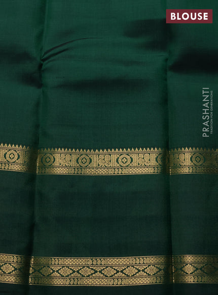 Green Pure Kanchipuram Silk - Checks