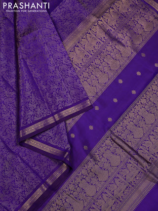 Violet Pure Kanchipuram Silk - Brocade Weaves