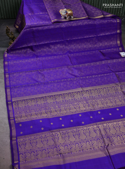 Violet Pure Kanchipuram Silk - Brocade Weaves