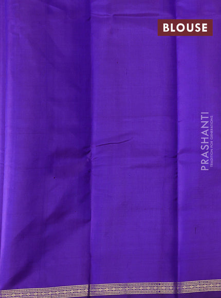 Violet Pure Kanchipuram Silk - Brocade Weaves