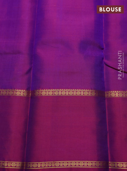 Purple Pure Kanchipuram Silk  - Zari Weaves