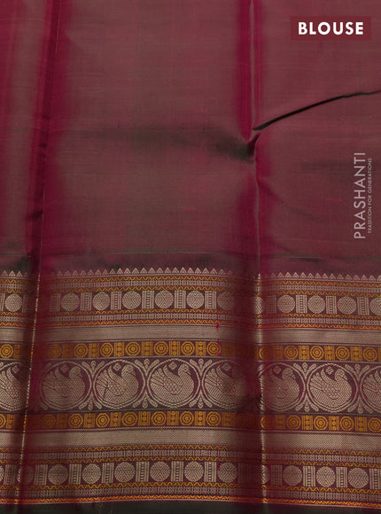 Pink & Green Pure Kanchipuram Silk - Checks