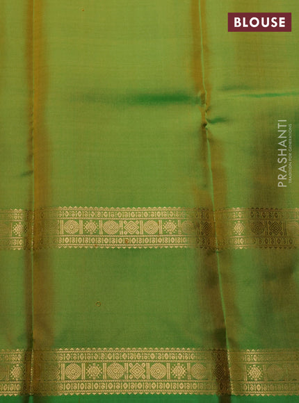 Green Pure Kanchipuram Silk - Checks