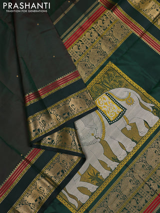 Green Pure Kanchipuram Silk Saree