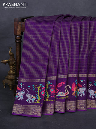 Violet Sami Crepe Saree - Embroidery
