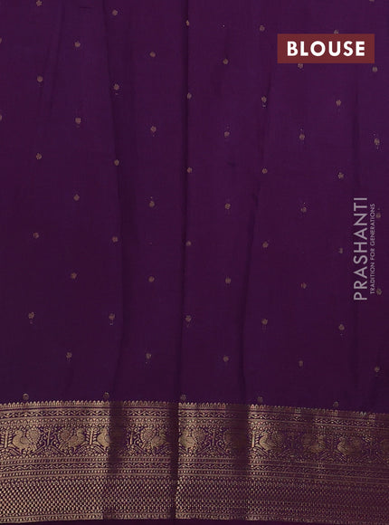 Mauve Pink & Purple Sami Crepe Saree - Embroidery