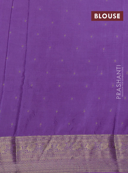 Purple & Lavender Sami Crepe Saree - Embroidery