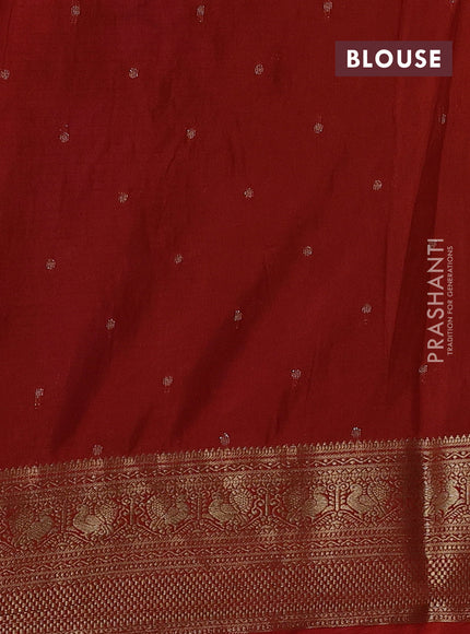 Purple & Red Sami Crepe Saree - Embroidery