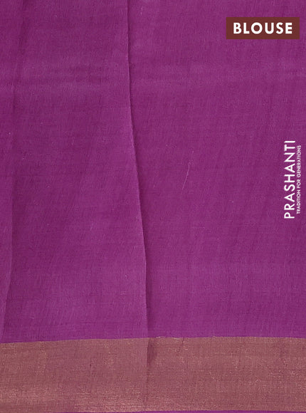 Lavender Pure Tussar Printed Silk Saree