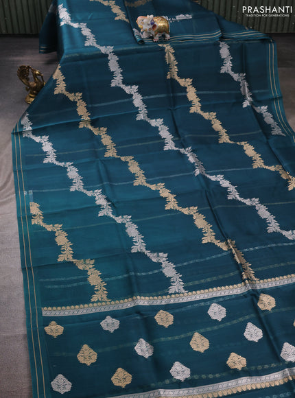 Purple Banarasi Organza Silk Saree -Zari Weaves