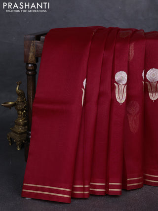 Red Banarasi Organza Silk Saree - Buttas
