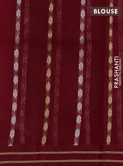 Red Banarasi Organza Silk Saree - Buttas