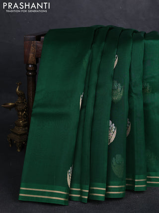 Green Banarasi Organza Silk Saree - Buttas