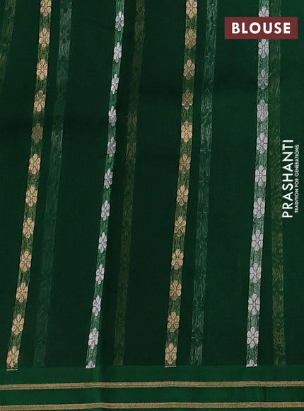 Green Banarasi Organza Silk Saree - Buttas