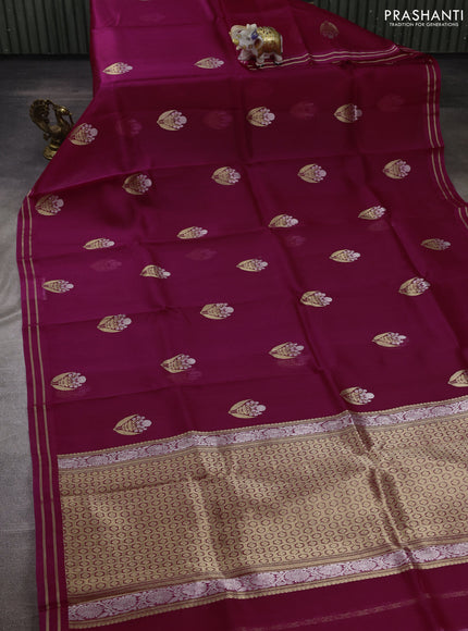Pink Banarasi Organza Silk Saree - Buttas