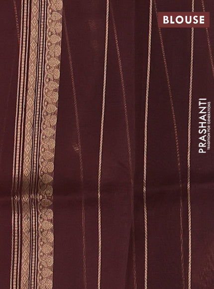 Brown Banarasi Organza Silk Saree - Buttas