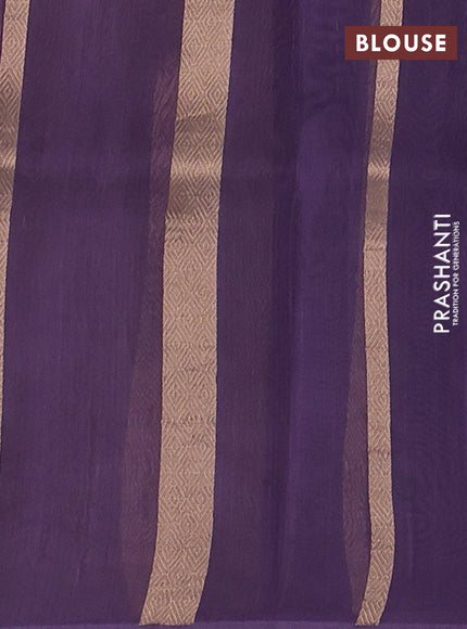 Lavender Banarasi Organza Silk Saree - Buttas