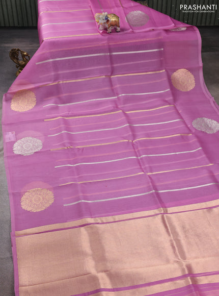 Pink Banarasi Organza Silk Saree