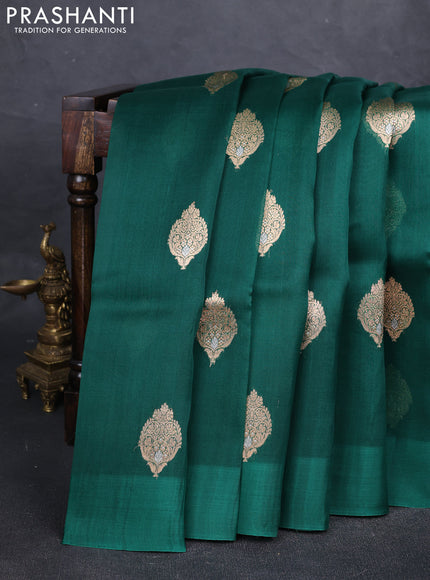 Green Banarasi Organza Silk Saree - Buttas
