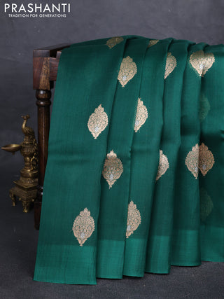 Green Banarasi Organza Silk Saree - Buttas