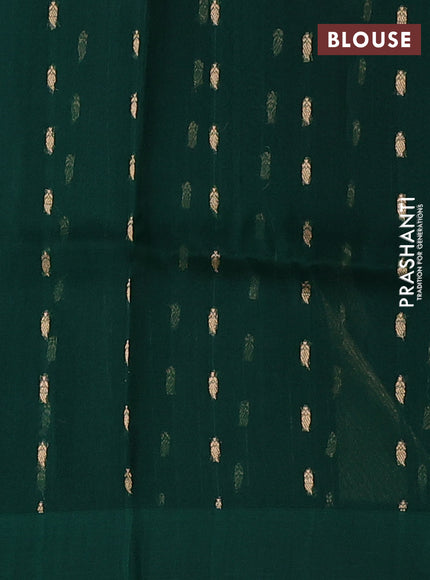 Green Banarasi Organza Silk Saree - Buttas