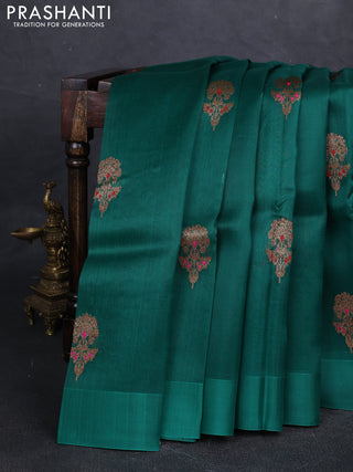 Green Banarasi Organza Silk Saree - Buttas