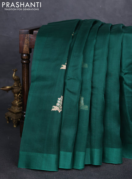 Green Banarasi Organza Silk Saree - Buttas