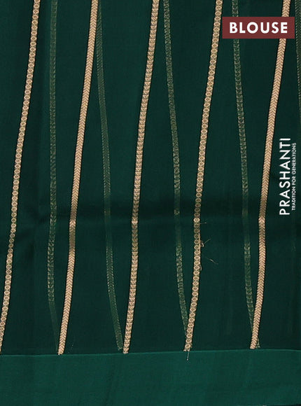 Green Banarasi Organza Silk Saree - Buttas