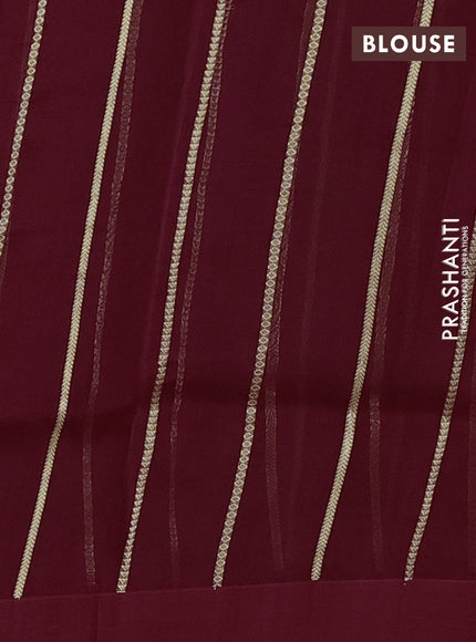 Maroon Banarasi Organza Silk Saree - Buttas