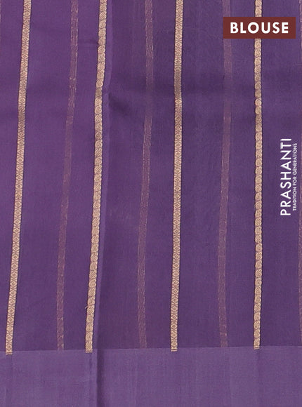 Lavender Banarasi Organza Silk Saree - Buttas