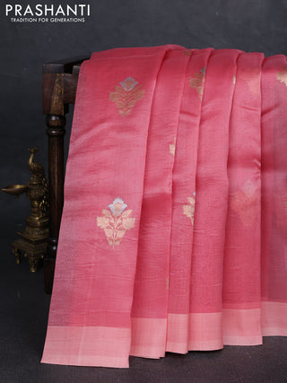 Red Banarasi Organza Silk Saree - Buttas
