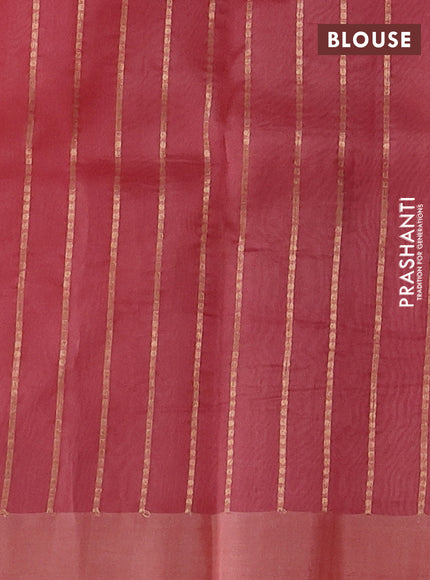 Red Banarasi Organza Silk Saree - Buttas