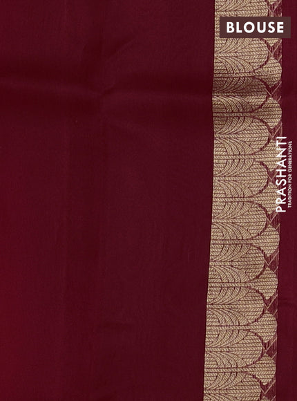 Maroon Banarasi Organza Silk Saree - Buttas