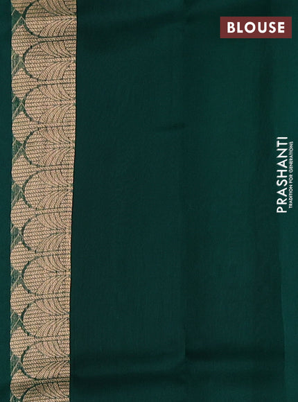 Green Banarasi Organza Silk Saree - Buttas
