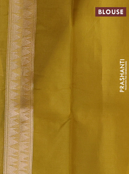 Lime Yellow Banarasi Organza Silk Saree - Buttas