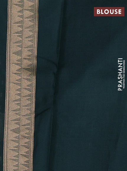 Peacock Green Banarasi Organza Silk Saree - Buttas