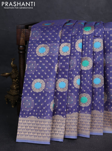 Grey Banarasi Organza Silk Saree - Buttas
