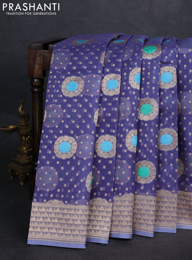 Grey Banarasi Organza Silk Saree - Buttas
